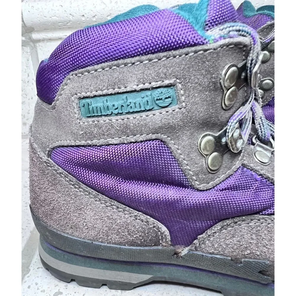 Timberland EUC Purple Brown Suede Hiking Desert Ankle Boots Size 7